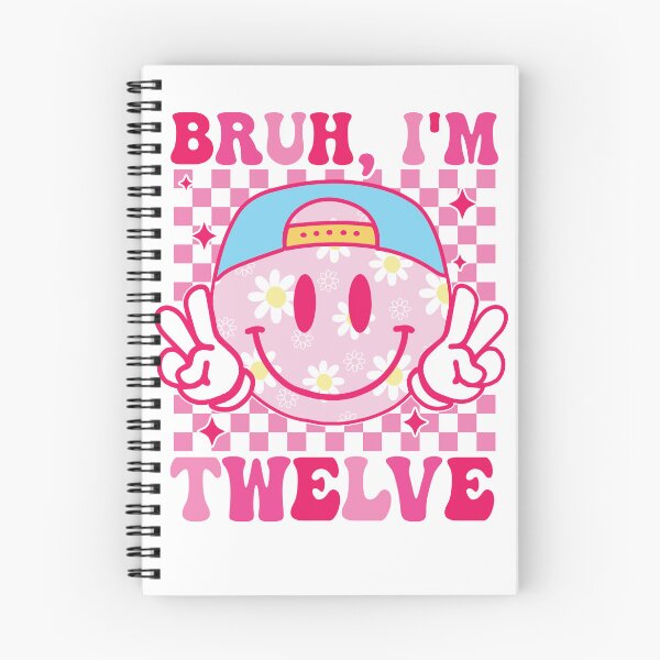 Item preview, Bruh I'm Twelve 12 12th Birthday Girls Groovy 12 Years Old designed and sold by Night Forest.