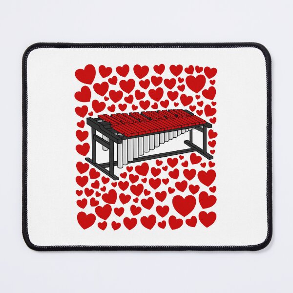 Item preview, Marimba With Hearts, Valentines Percussionist Musician Wedding designed and sold by doodlerob.