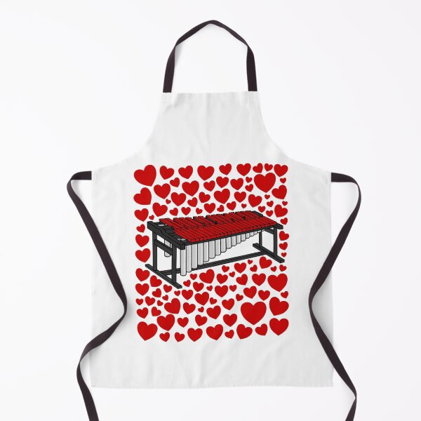 Item preview, Marimba With Hearts, Valentines Percussionist Musician Wedding designed and sold by doodlerob.