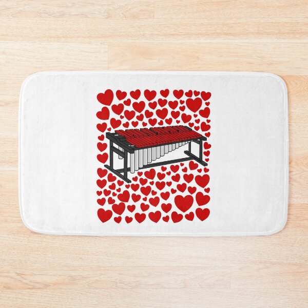 Item preview, Marimba With Hearts, Valentines Percussionist Musician Wedding designed and sold by doodlerob.