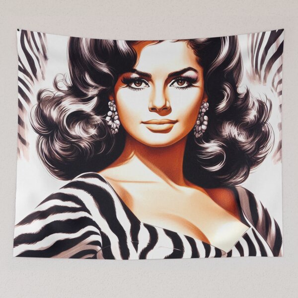 Item preview, Vintage Zebra Print Woman designed and sold by PulpVintage.