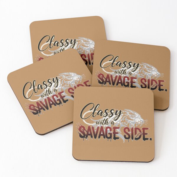 Item preview, Classy With A Savage Side– Bold Edgy Typography designed and sold by SavInk.