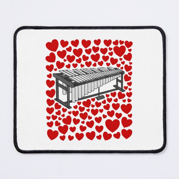 Item preview, Vibraphone With Hearts, Valentines Percussionist Musician Wedding designed and sold by doodlerob.