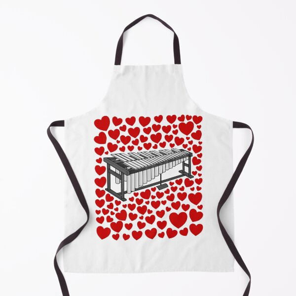 Item preview, Vibraphone With Hearts, Valentines Percussionist Musician Wedding designed and sold by doodlerob.