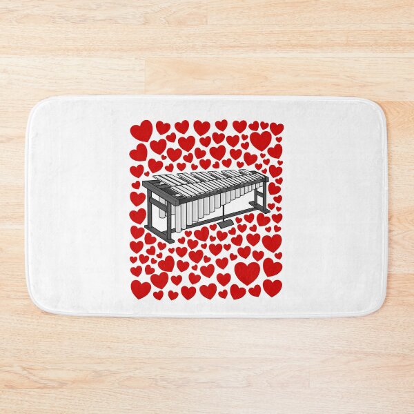 Item preview, Vibraphone With Hearts, Valentines Percussionist Musician Wedding designed and sold by doodlerob.