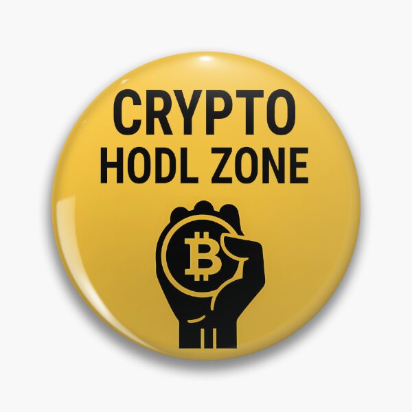 Item preview, Crypto HODL Zone - Funny Bitcoin and Cryptocurrency Warning Sign designed and sold by safetysignprod.