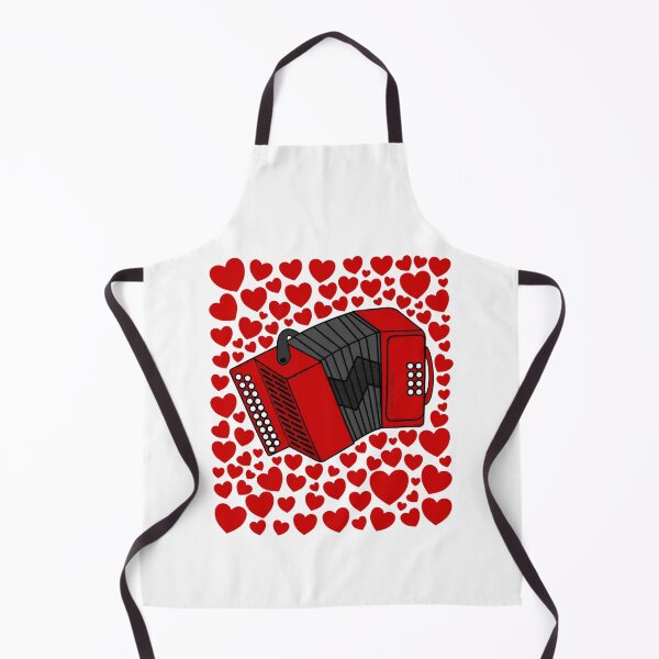 Item preview, Accordion With Hearts, Valentines Accordionist Musician Wedding designed and sold by doodlerob.