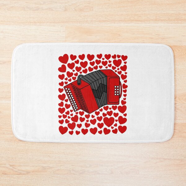 Item preview, Accordion With Hearts, Valentines Accordionist Musician Wedding designed and sold by doodlerob.