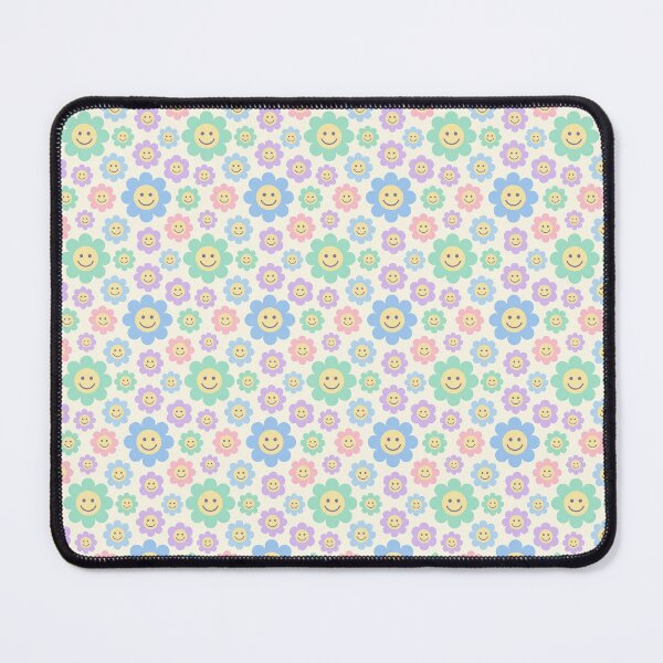 Item preview, Smiley Flower Seamless Pattern – Cute Pastel Retro Daisy Faces designed and sold by CreativeGarage.