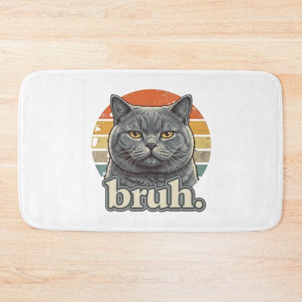 Item preview, Bruh-Cat–Funny-gray-Cat-Face-Meme designed and sold by w66aboo.