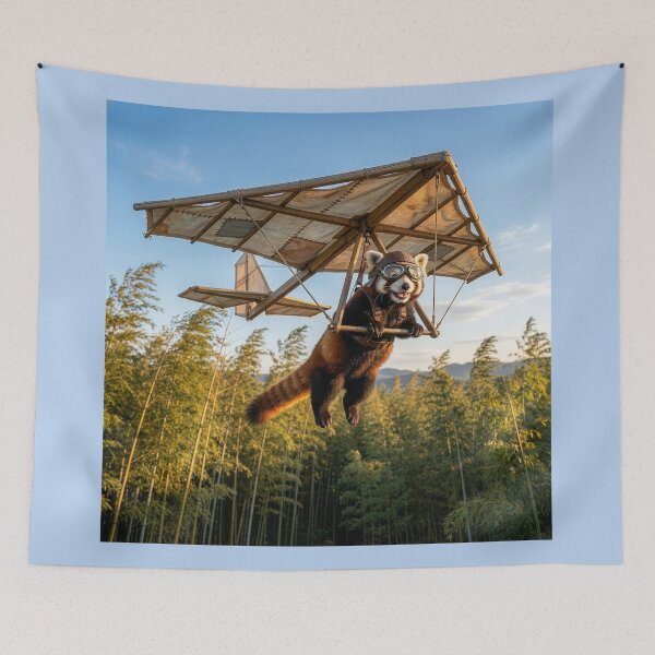 Item preview, Hang Gliding Red Panda designed and sold by Tridentulus.