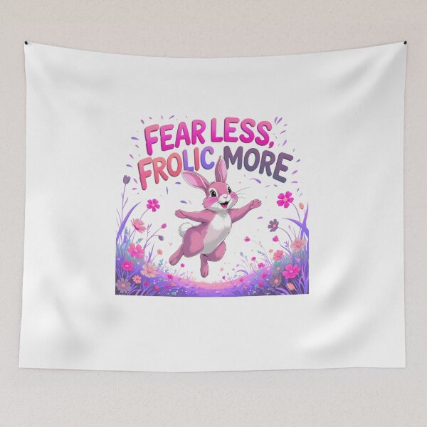 Item preview, Fear Less, Frolic More positive slogan designed and sold by SloganSauce.