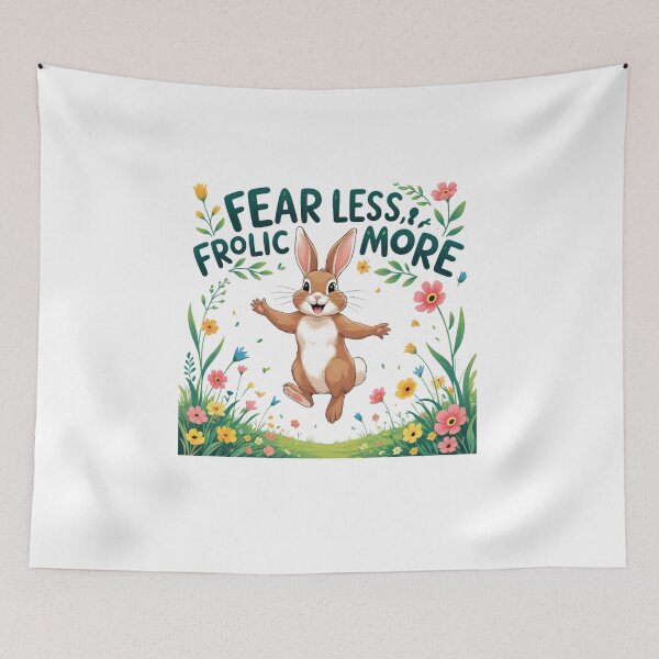 Item preview, Fear Less, Frolic More spring vibe designed and sold by SloganSauce.