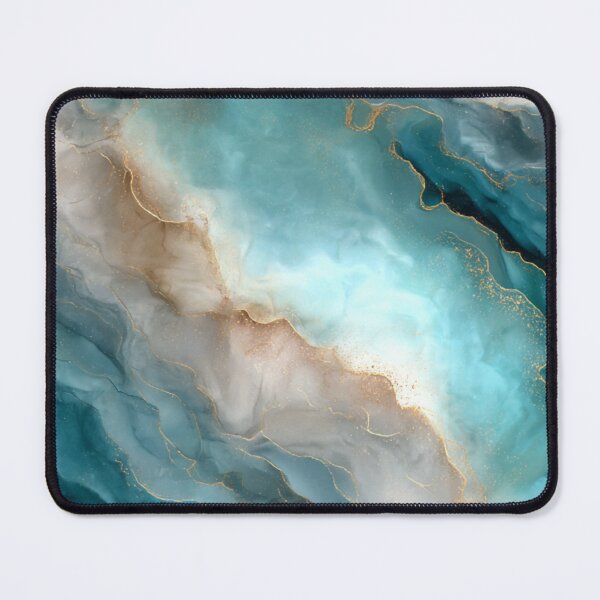 Item preview, Transformative Teal & Gold Agate – Color of the Year 2026 Abstract Marble designed and sold by Ewa Miller.