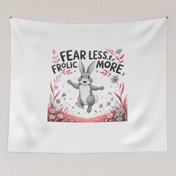 Item preview, Fear Less, Frolic More whimsical design designed and sold by SloganSauce.