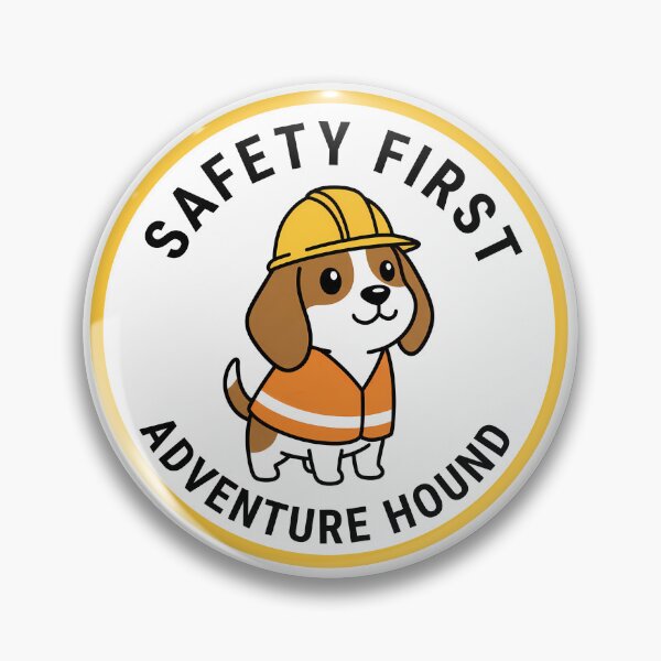 Item preview, Safety First Adventure Hound - Funny Dog Hiking & Travel Sign designed and sold by safetysignprod.