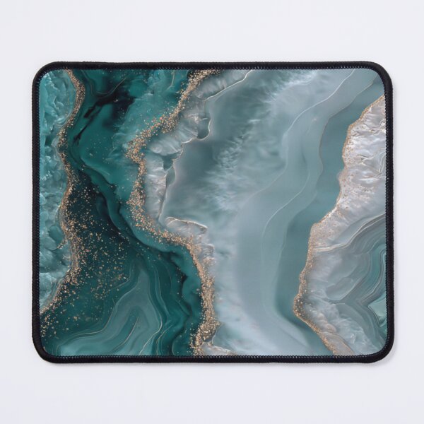 Item preview, Transformative Teal & Cloud Dancer – Color of the Year 2026 Abstract Marble designed and sold by Ewa Miller.