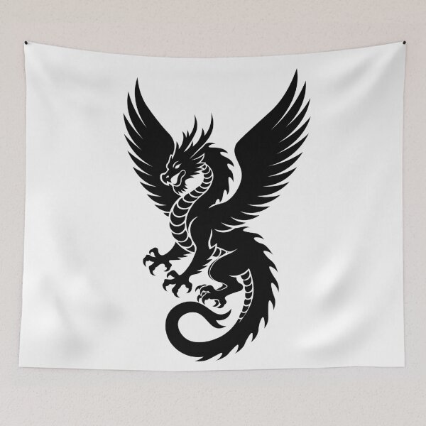 Item preview, Shadow Fury Dragon - Majestic Winged Beast Silhouette designed and sold by RyanBelandres.