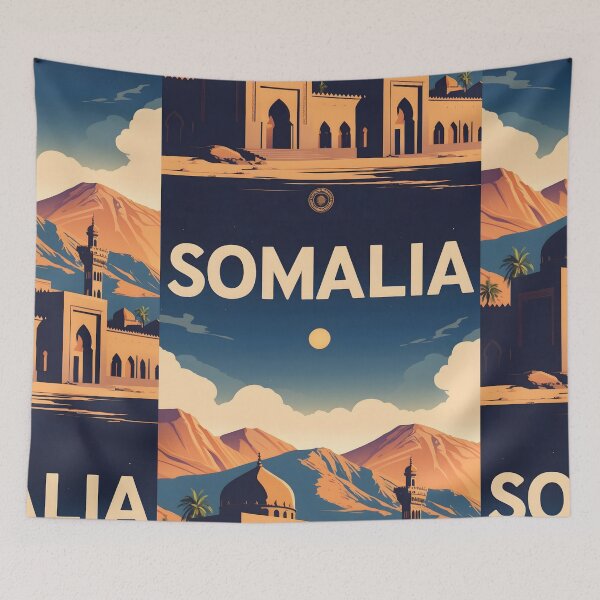 Item preview, Somalia Retro Vintage Travel Design designed and sold by TravelersGems.