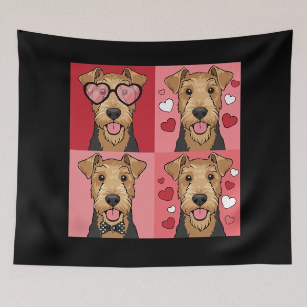 Item preview, Pop Art Valentine Airedale Terrier – Colorful Dog Lover designed and sold by The Real Life Symphony.