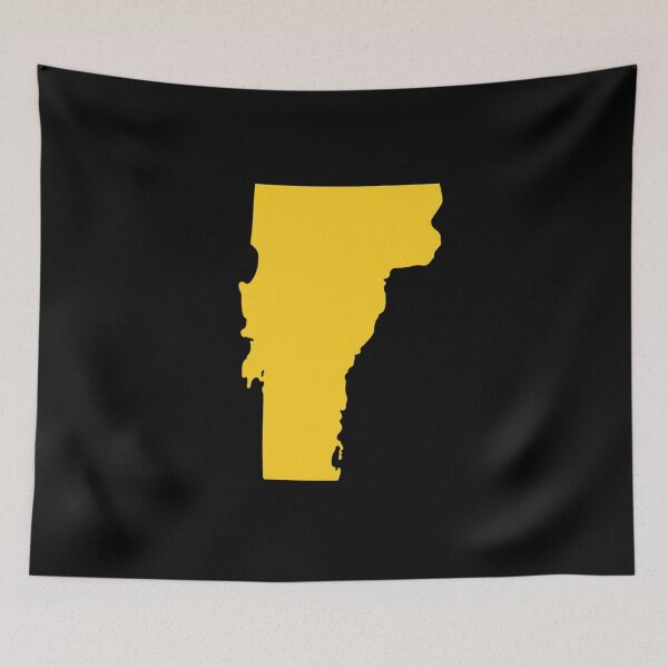 Item preview, Vermont Map Silhouette – Minimal Yellow designed and sold by Paper Drip.
