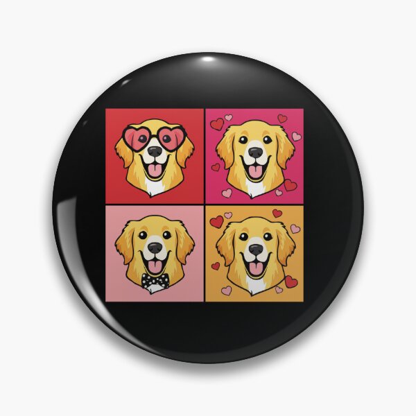 Item preview, Pop Art Valentine Golden Retriever – Colorful Dog Lover designed and sold by The Real Life Symphony.