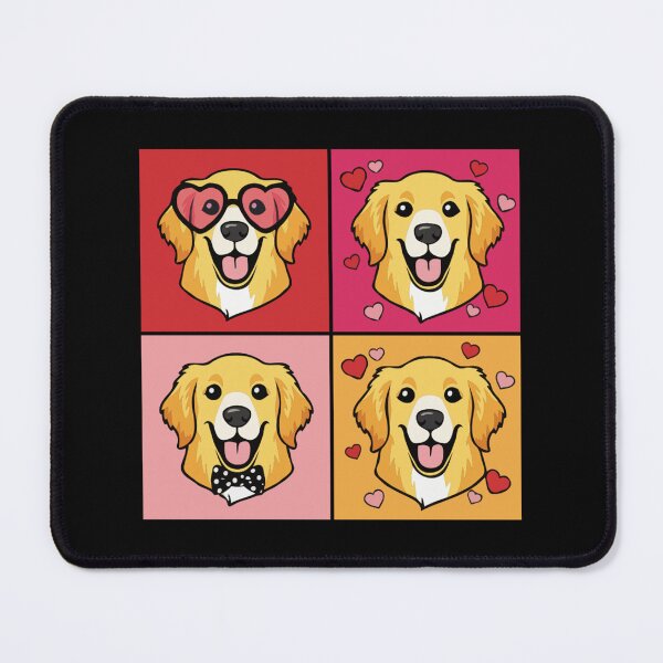 Item preview, Pop Art Valentine Golden Retriever – Colorful Dog Lover designed and sold by The Real Life Symphony.