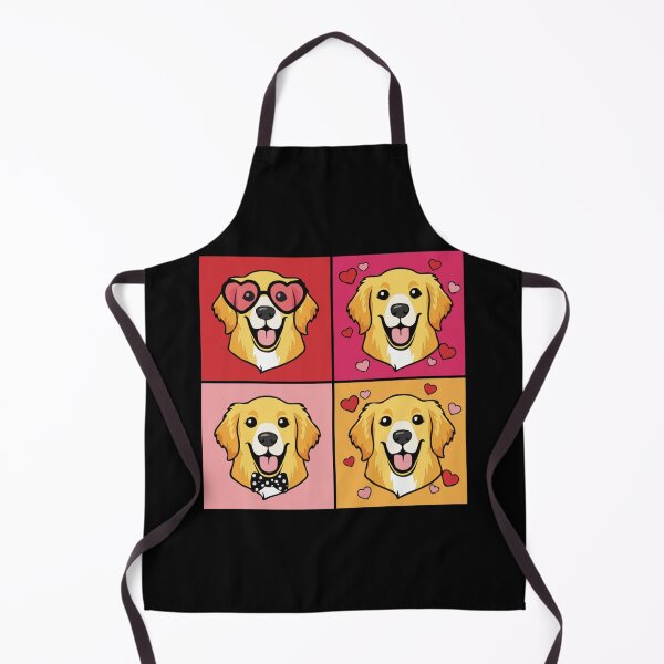 Item preview, Pop Art Valentine Golden Retriever – Colorful Dog Lover designed and sold by The Real Life Symphony.