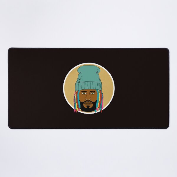 Item preview, Altboy - Colorful Dreadlocks Altboy Portrait with Ankh Necklace | Vibrant Reggae Afrocentric Illustration. Circle Edition. designed and sold by Eric Sintès.