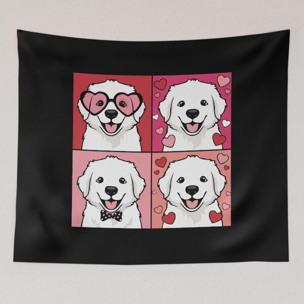 Item preview, Pop Art Valentine Great Pyrenees – Colorful Dog Lover designed and sold by The Real Life Symphony.