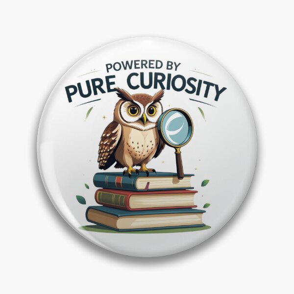 Item preview, Powered by Pure Curiosity owl art designed and sold by SloganSauce.