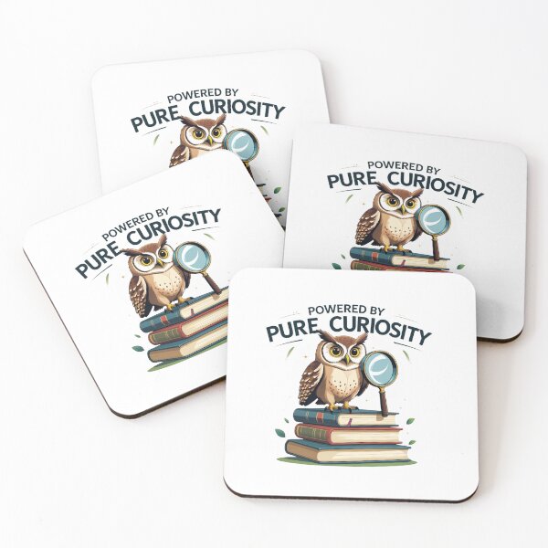 Item preview, Powered by Pure Curiosity owl art designed and sold by SloganSauce.