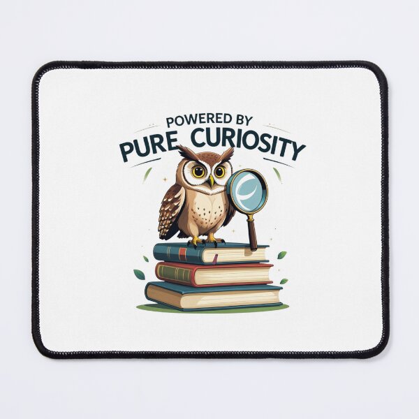 Item preview, Powered by Pure Curiosity owl art designed and sold by SloganSauce.