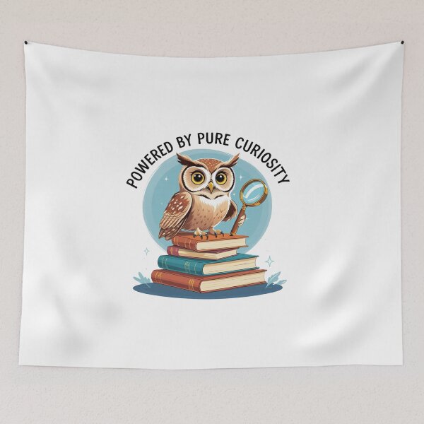 Item preview, Powered by Pure Curiosity curiosity slogan designed and sold by SloganSauce.
