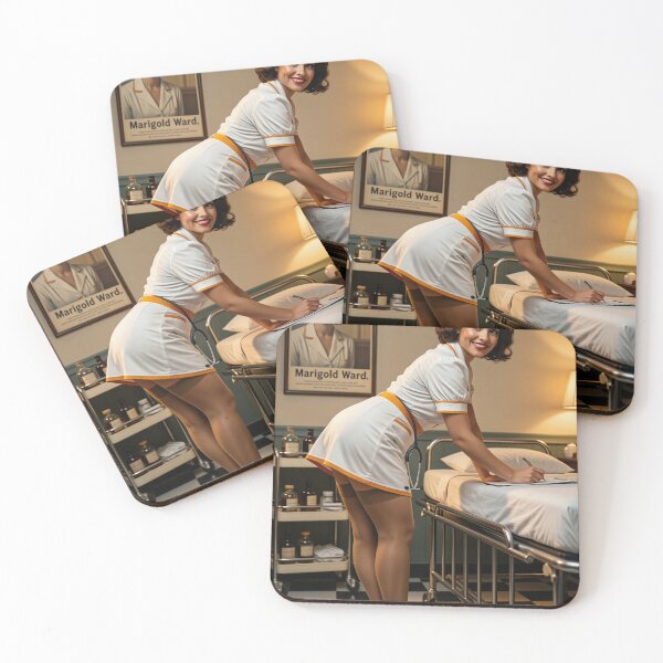 Item preview, Marigold Ward Pinup Nurse in Vintage Hospital designed and sold by CathryneDelamort.