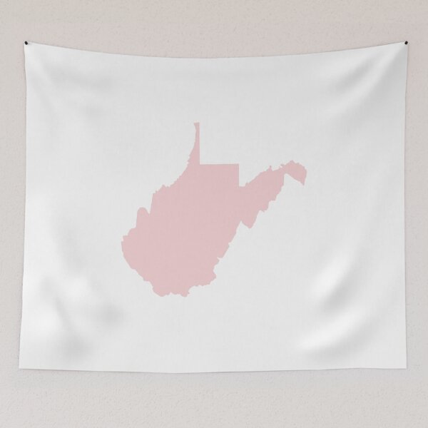 Item preview, West Virginia Map Silhouette – Minimal Pink designed and sold by Paper Drip.