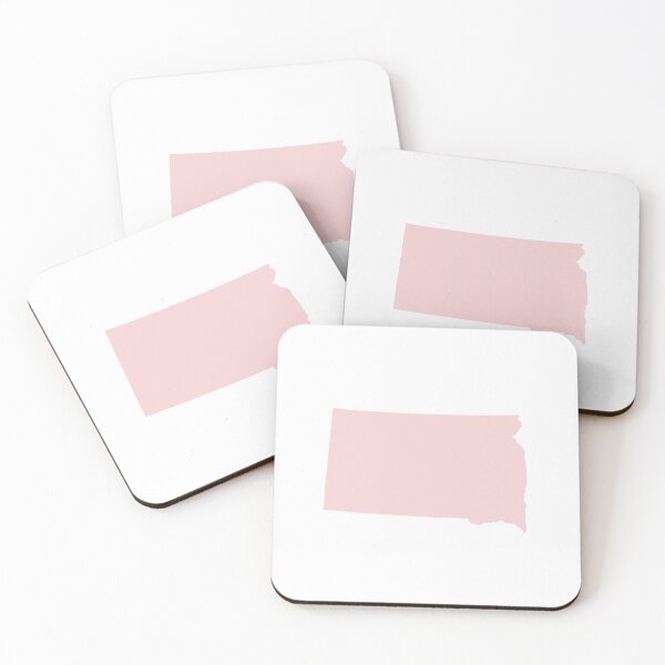 Item preview, South Dakota Map Silhouette – Minimal Pink designed and sold by Paper Drip.