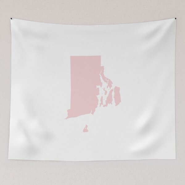 Item preview, Rhode Island Map Silhouette – Minimal Pink designed and sold by Paper Drip.