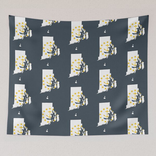 Item preview, Rhode Island State Map & Flag - Vintage Hope Anchor Design designed and sold by mashmosh.