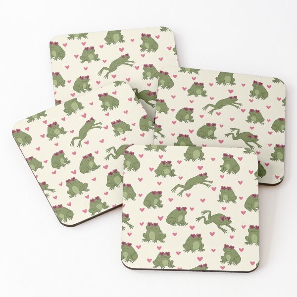 Item preview, Cute Valentine frogs pattern  designed and sold by FatBirdie.