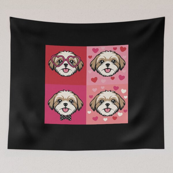 Item preview, Pop Art Valentine Shih Tzu – Colorful Dog Lover designed and sold by The Real Life Symphony.