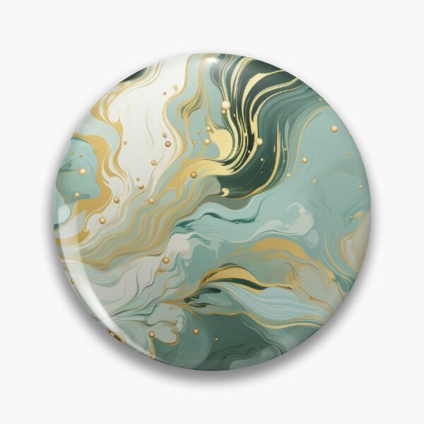 Artikelvorschau, Grünes und goldenes, verträumtes Tempera-Decoupage-Nahtlosmuster entworfen und verkauft von MiraCleAI.