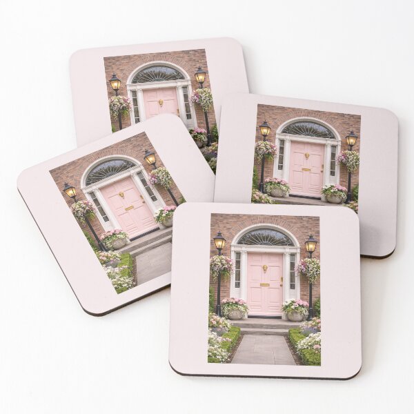Item preview, Blush Pink Door of Dublin | Georgian Ireland Door | Classic Irish Architecture Art designed and sold by Novel Works Studio.