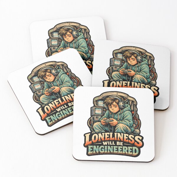 Item preview, Loneliness Will Be Engineered Dystopian Tech Satire Art - Dark Cyberpunk Melancholy Graphic - Vintage Retro Futuristic Gamer Design for Social Isolation Awareness & Edgy Alternative Streetwear designed and sold by Vivaan Studio.
