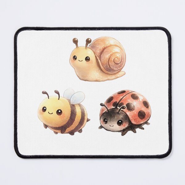 Item preview, “Cute Bug Trio – Bee, Snail & Ladybug designed and sold by amerikhan-animals.