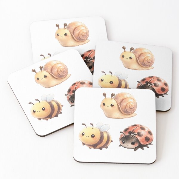 Item preview, “Cute Bug Trio – Bee, Snail & Ladybug designed and sold by amerikhan-animals.