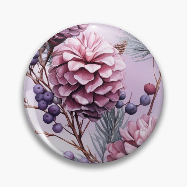 Item preview, Pastel purple pine cone seamless pattern designed and sold by MiraCleAI.
