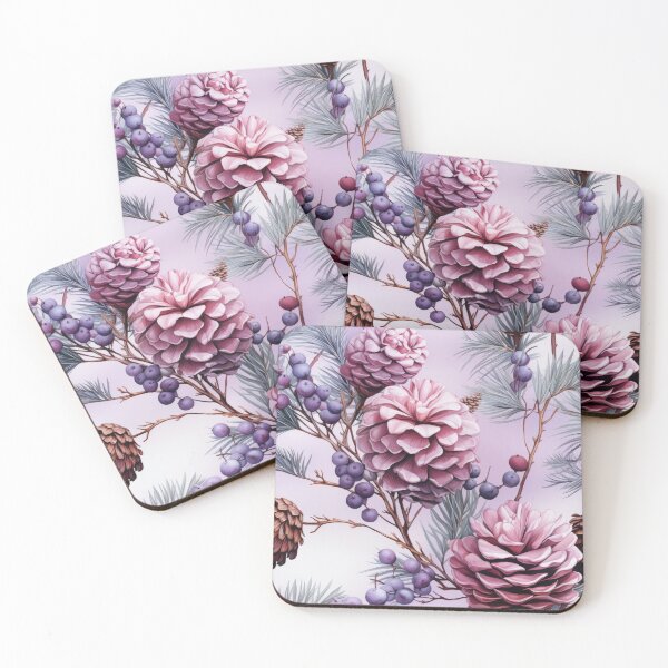 Item preview, Pastel purple pine cone seamless pattern designed and sold by MiraCleAI.
