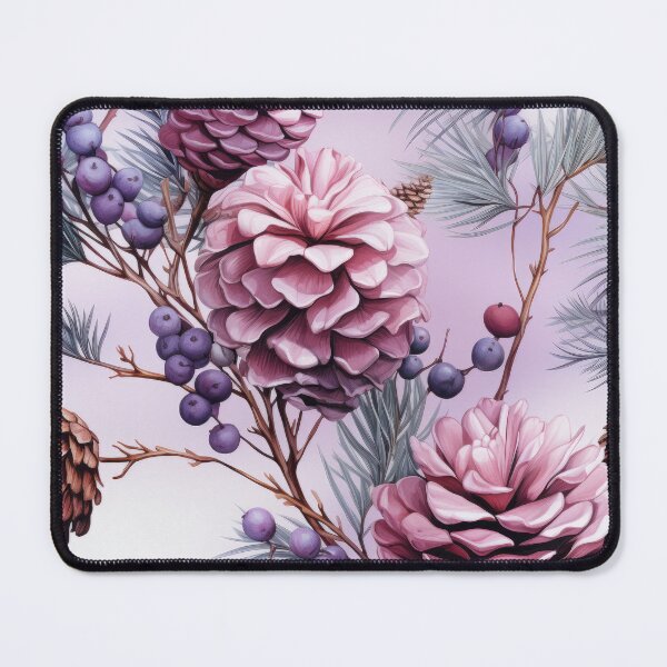 Item preview, Pastel purple pine cone seamless pattern designed and sold by MiraCleAI.