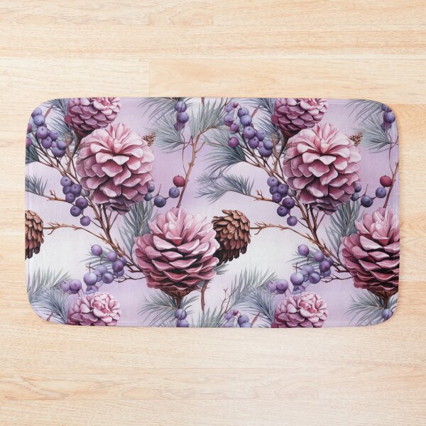 Item preview, Pastel purple pine cone seamless pattern designed and sold by MiraCleAI.